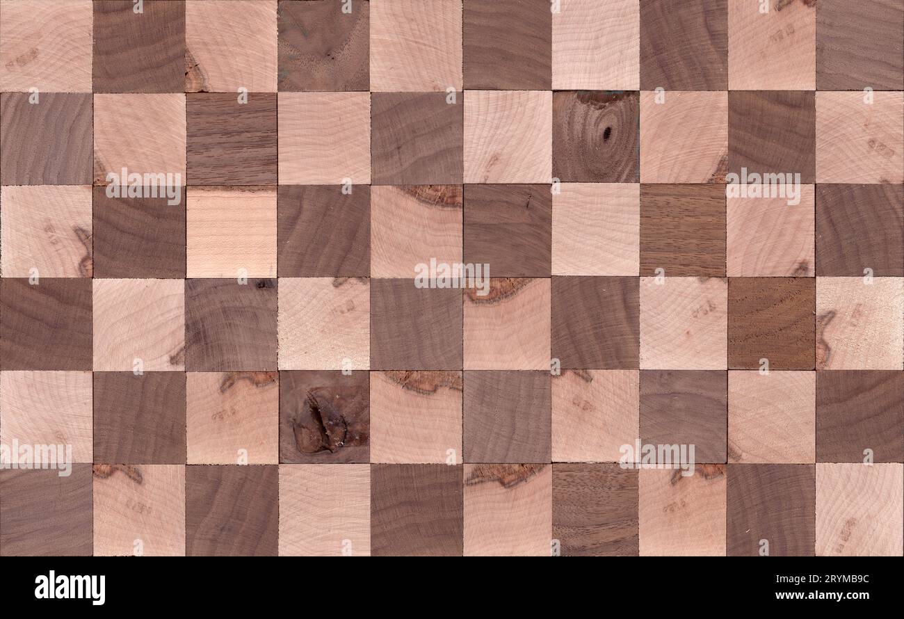 Wood Block Checkerboard Repeating Stock Photo - Alamy