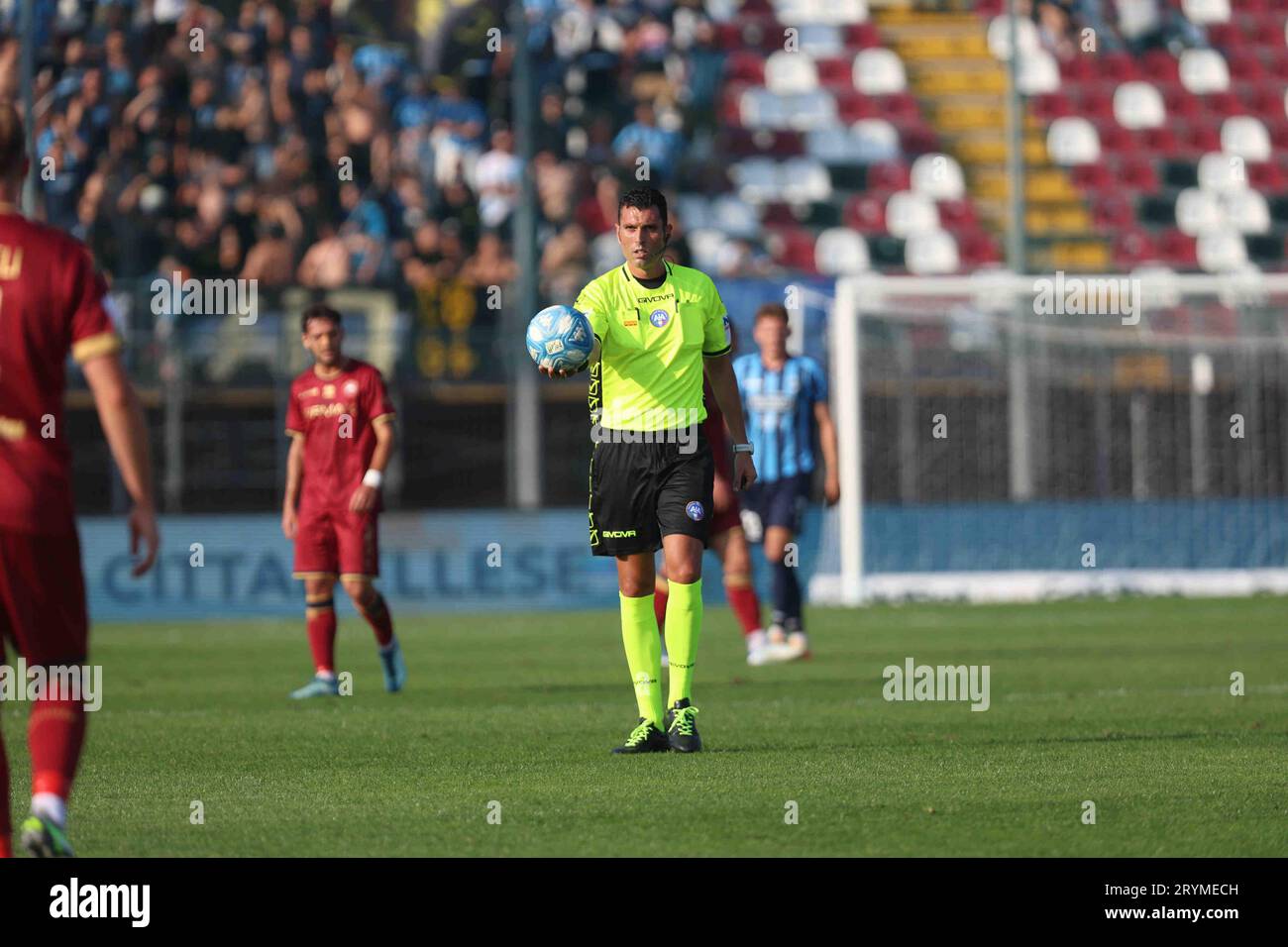 Manuel Volpi of Arezzo, referee, during the Serie B match between ...