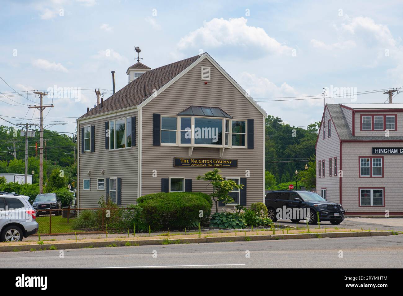 Historic commercial buildings on Summer Street at the waterfront of