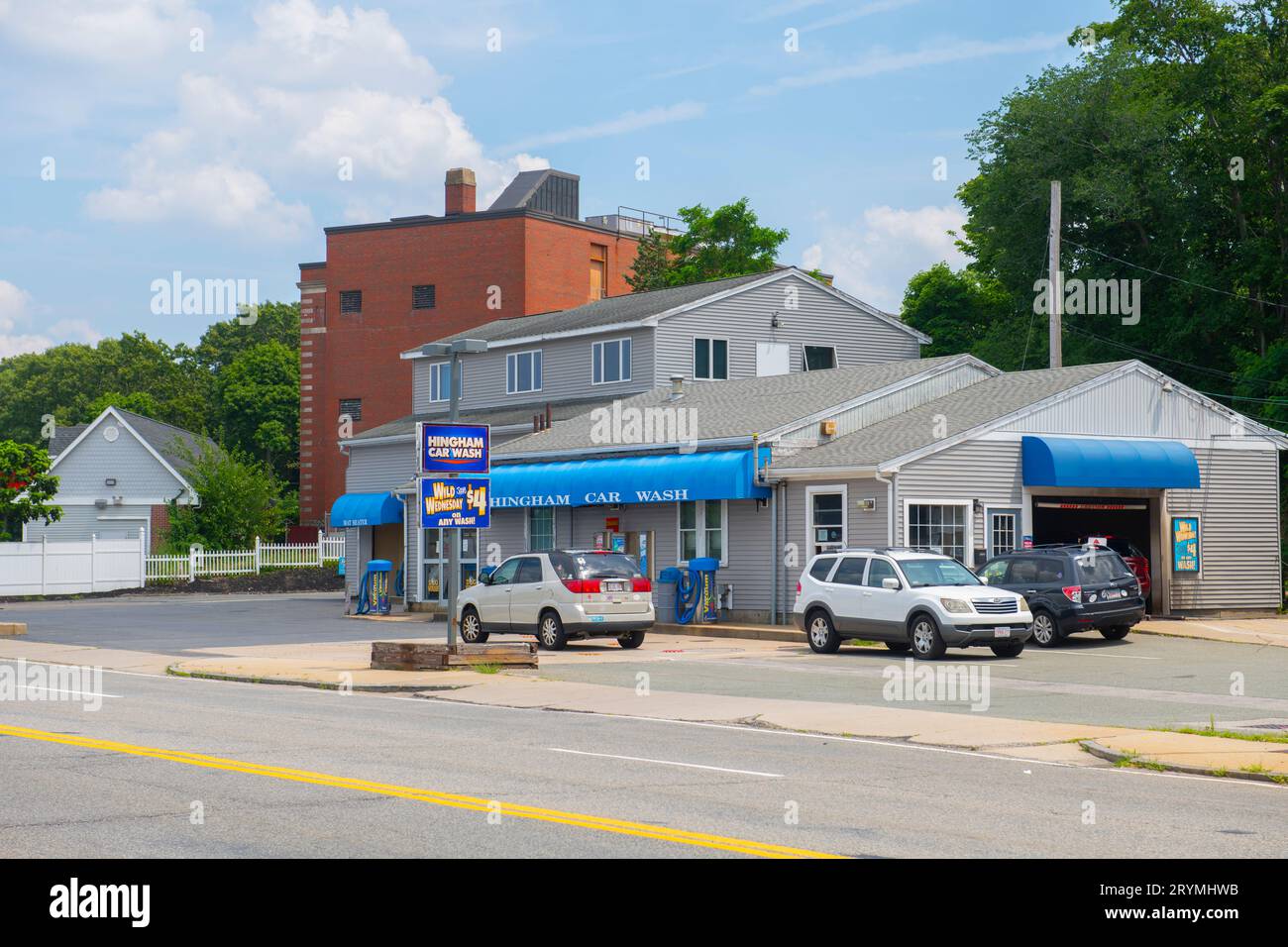 Historic commercial buildings on Summer Street at the waterfront of