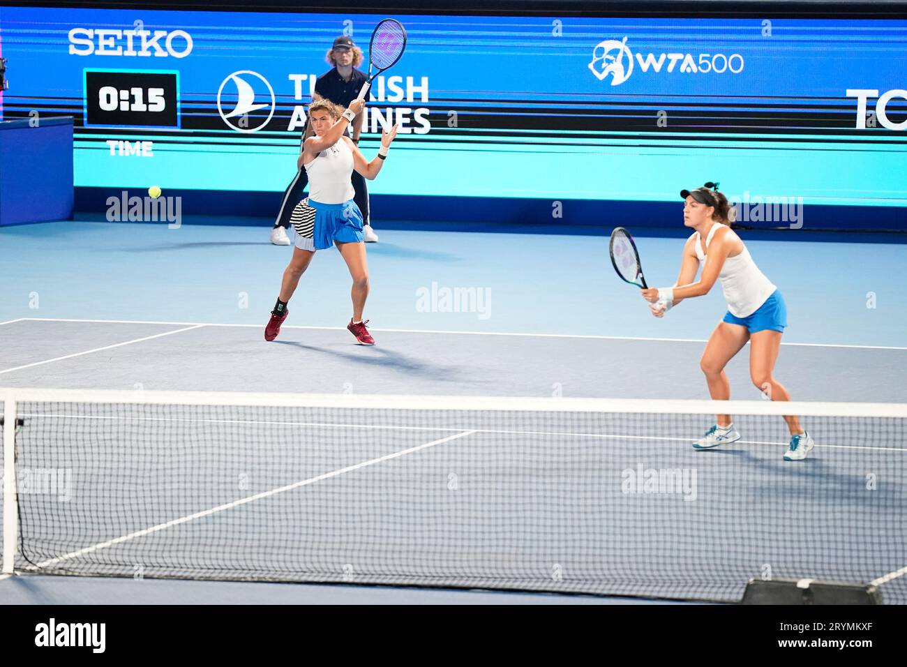 Tokyo, Japan. 30th Sep, 2023. (L-R) Ulrikke Eikeri (NOR), Ingrid Neel (EST) Tennis : Doubles Final match at Ariake Colosseum during TORAY PAN PACIFIC OPEN TENNIS 2023 in Tokyo, Japan . Credit: SportsPressJP/AFLO/Alamy Live News Stock Photo