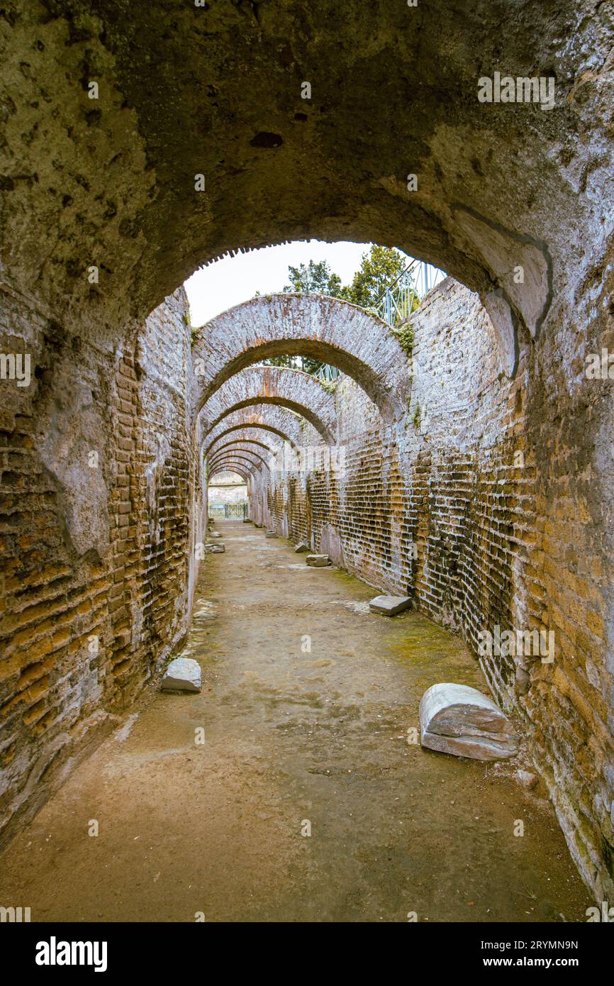 Baths of Baia archaeological site in Campania, Italy Stock Photo