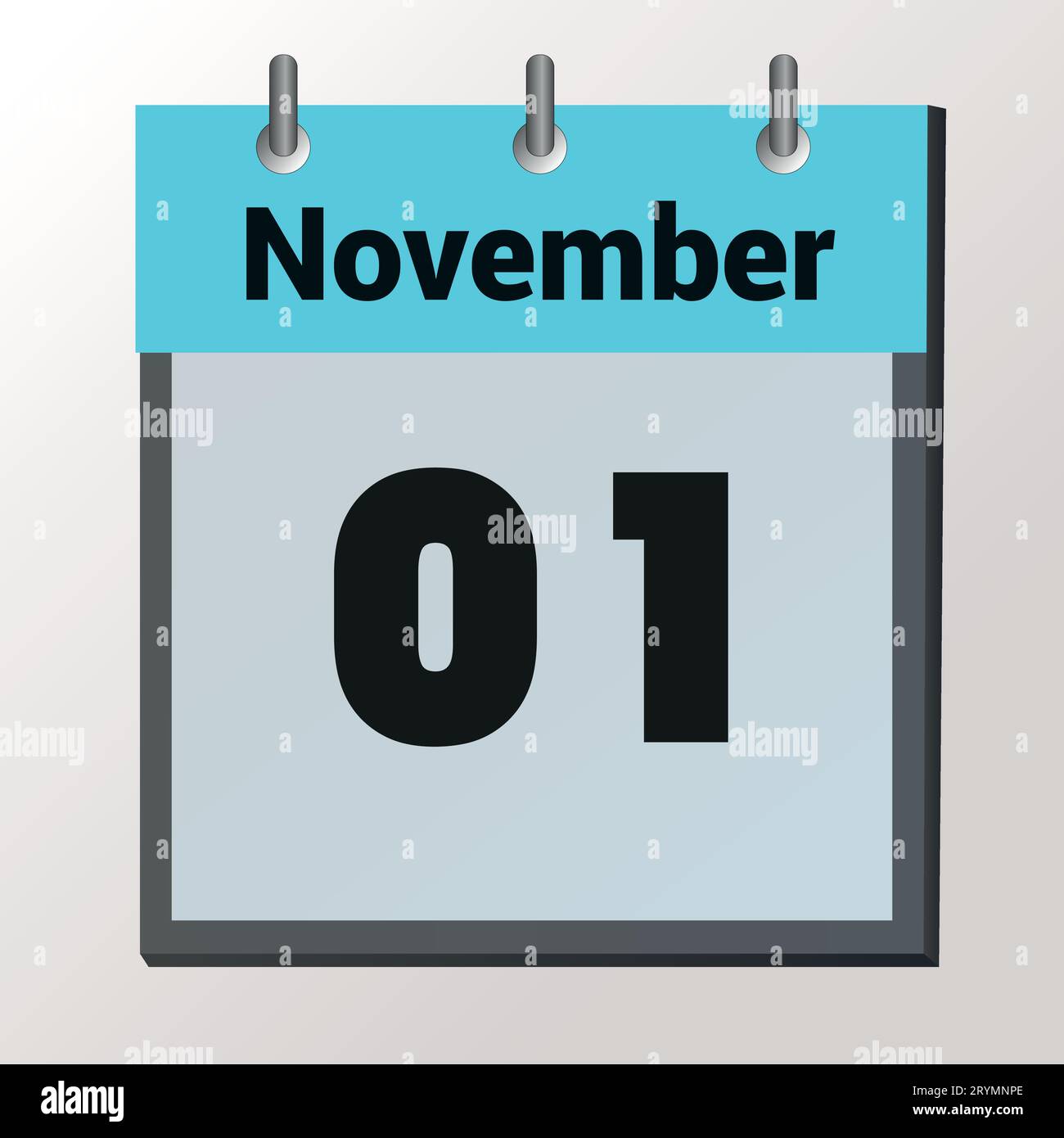 day on the calendar, vector image format, November 01 Stock Vector ...