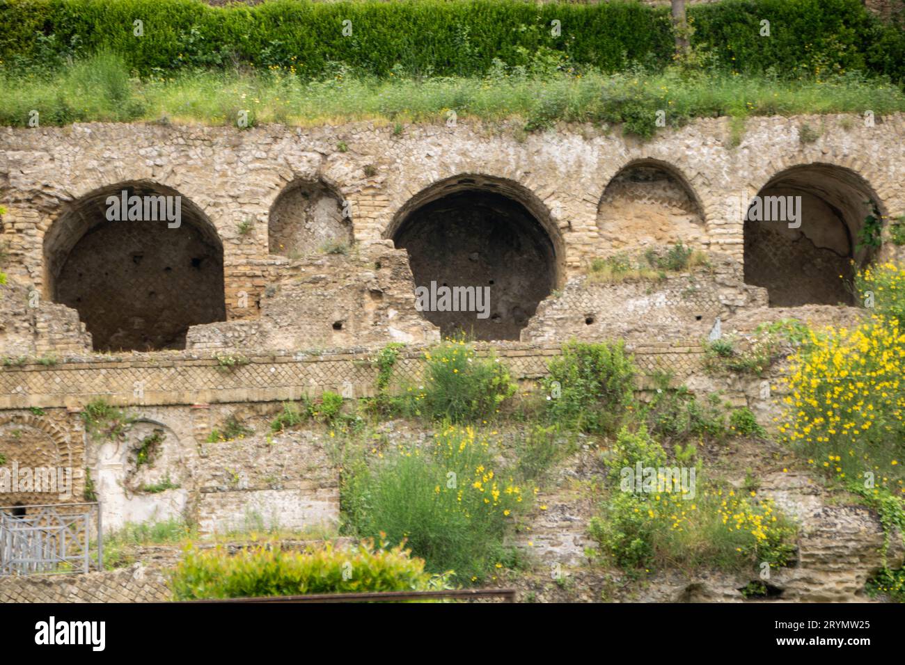 Baths of Baia archaeological site in Campania Stock Photo