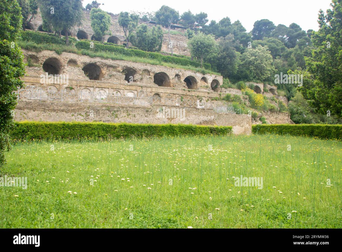 Baths of Baia archaeological site in Campania Stock Photo