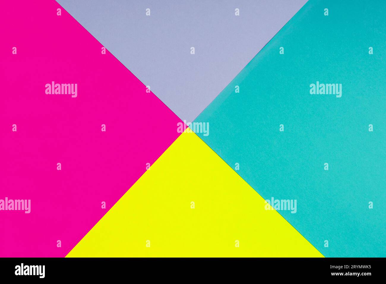 Abstract geometric background in bright neon colors Stock Photo