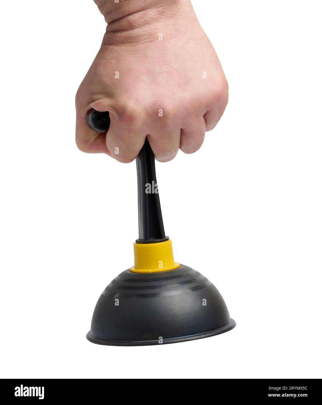 https://c8.alamy.com/comp/2RYMX5C/black-rubber-plunger-in-a-male-hand-on-a-white-isolated-background-2RYMX5C.jpg