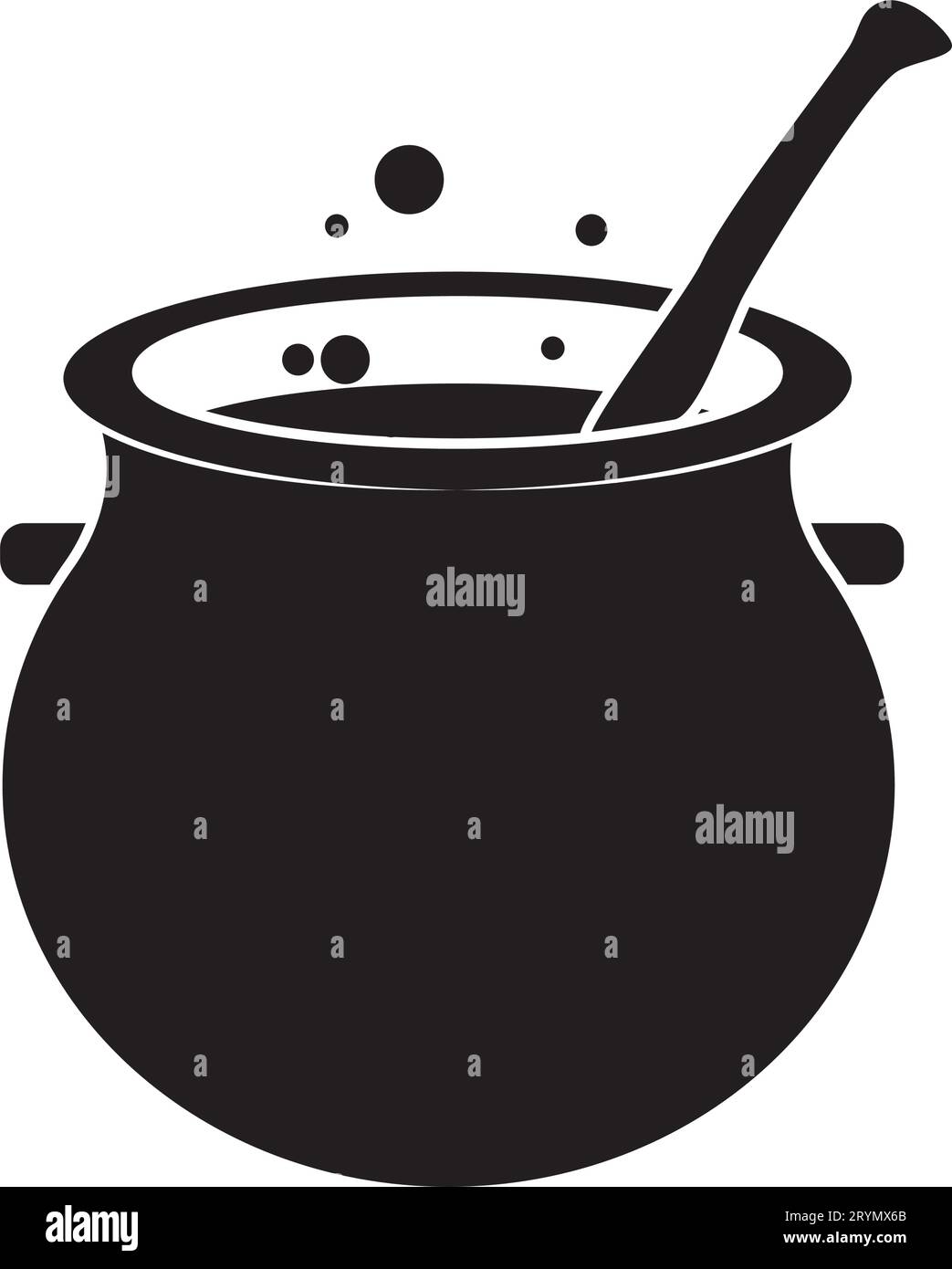 witch cauldron silhouette Stock Vector Image & Art Alamy