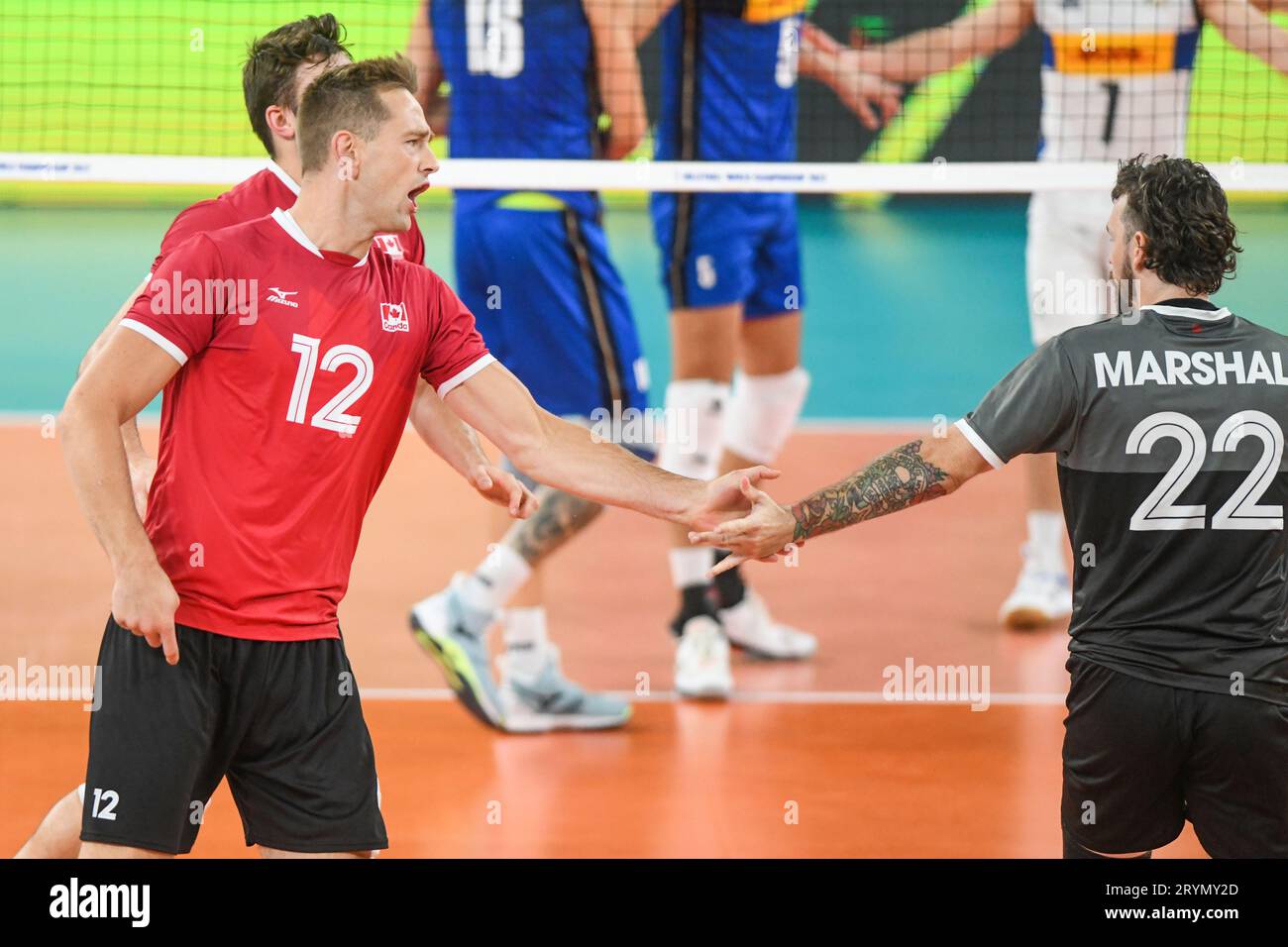 Lucas Van Berkel, Steven Marshall (Canada). Volleyball World Championship  2022 Stock Photo - Alamy