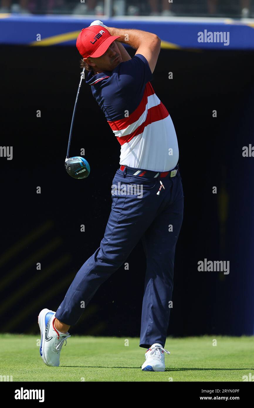 Rome, Italy. 01st Oct, 2023. Rome, Italy 01.10.2023: Brooks KOEPKA during singles matches and Europe team win the trophy at RYDER CUP 2023 at Marco Simone Golf Country Club di Guidonia Montecelio, Roma Credit: Independent Photo Agency/Alamy Live News Stock Photo