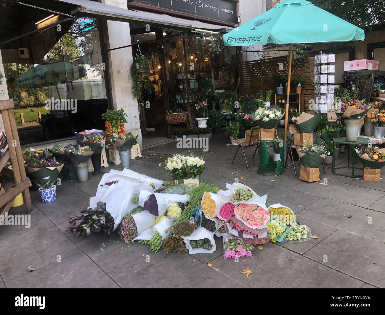 England, London, Clapham South, Clapham Flowers, Florists arranging
