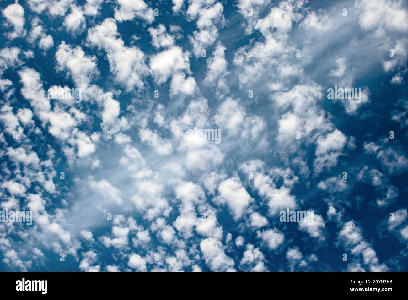 Highly detailed blue cloudy sky background Stock Photo