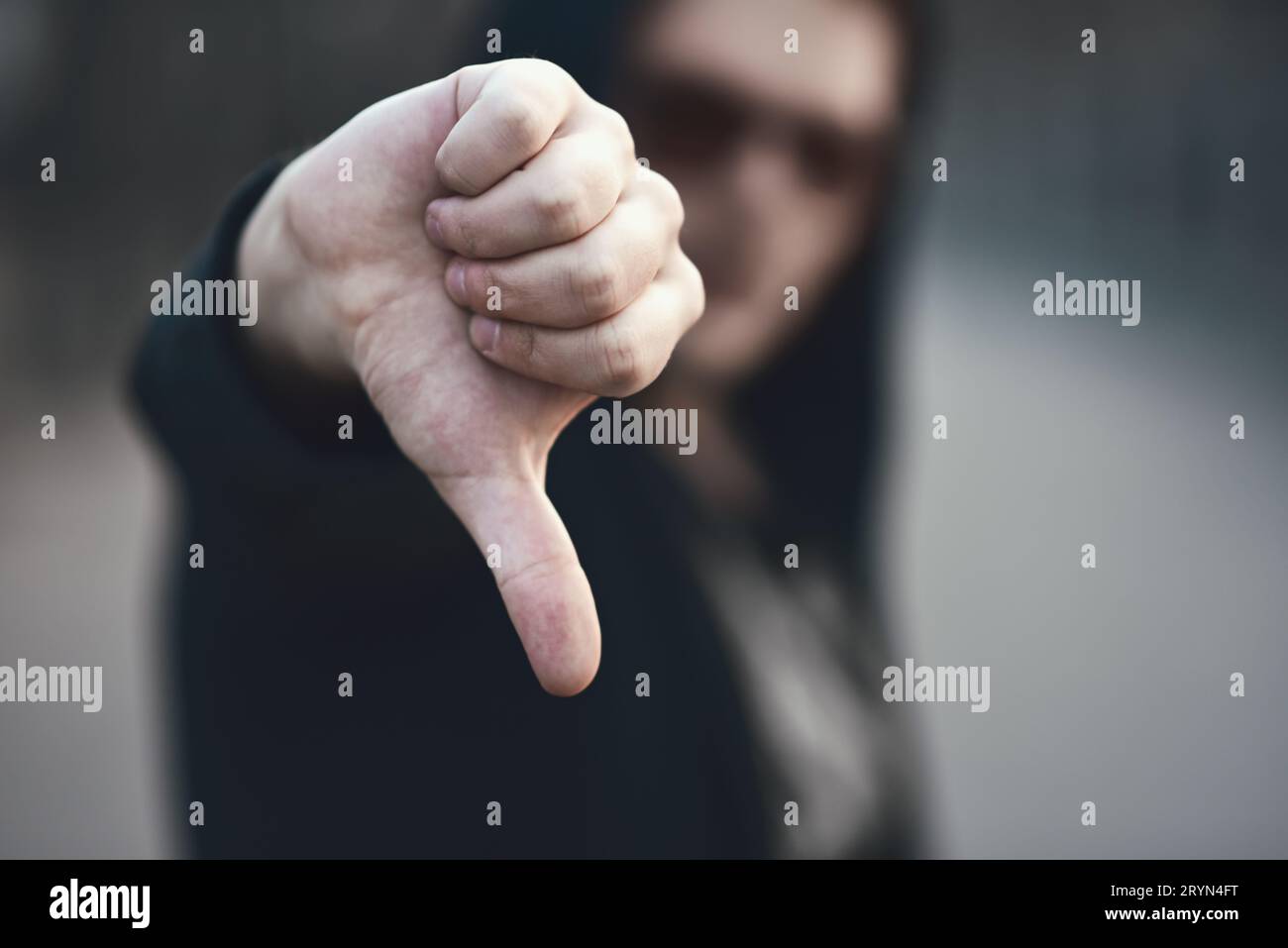 Man in hood glasses hi-res stock photography and images - Alamy