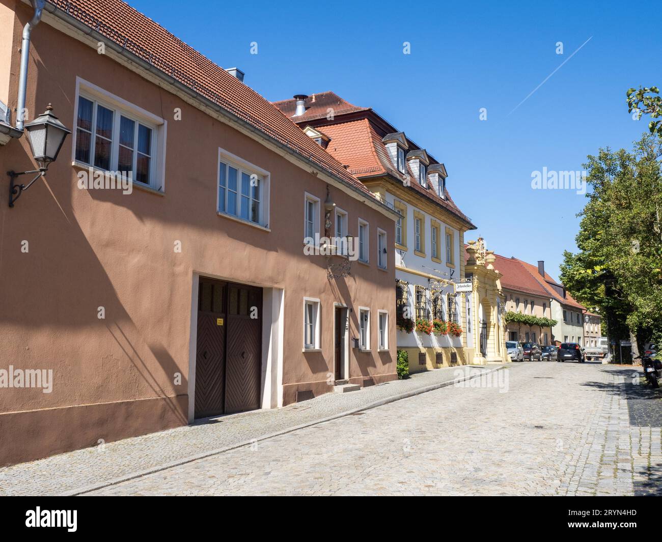 Alley with old houses, town of Iphofen, district of Kitzingen, Lower