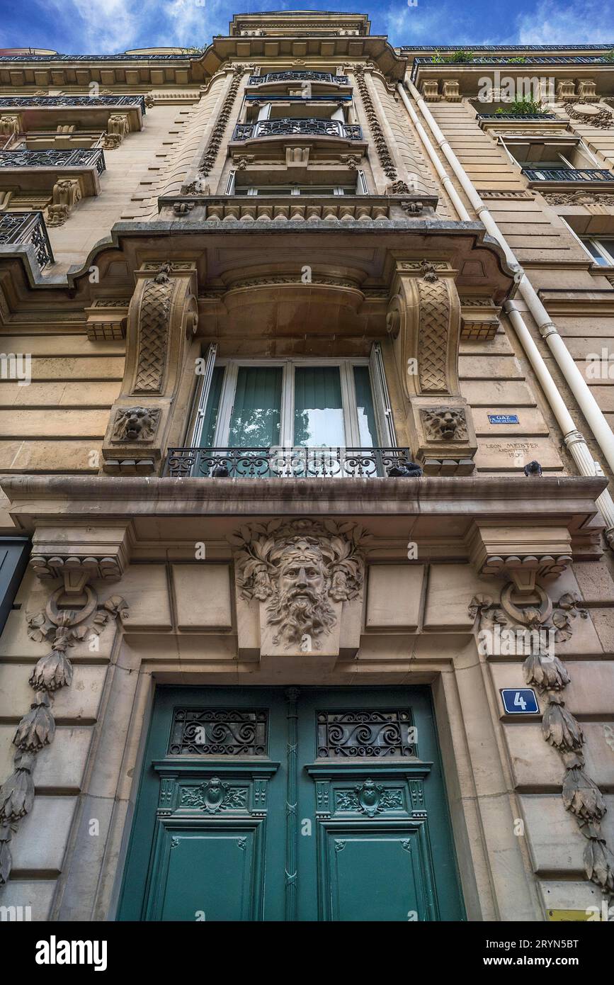 Historic house, built around 1870, Paris, France Stock Photo