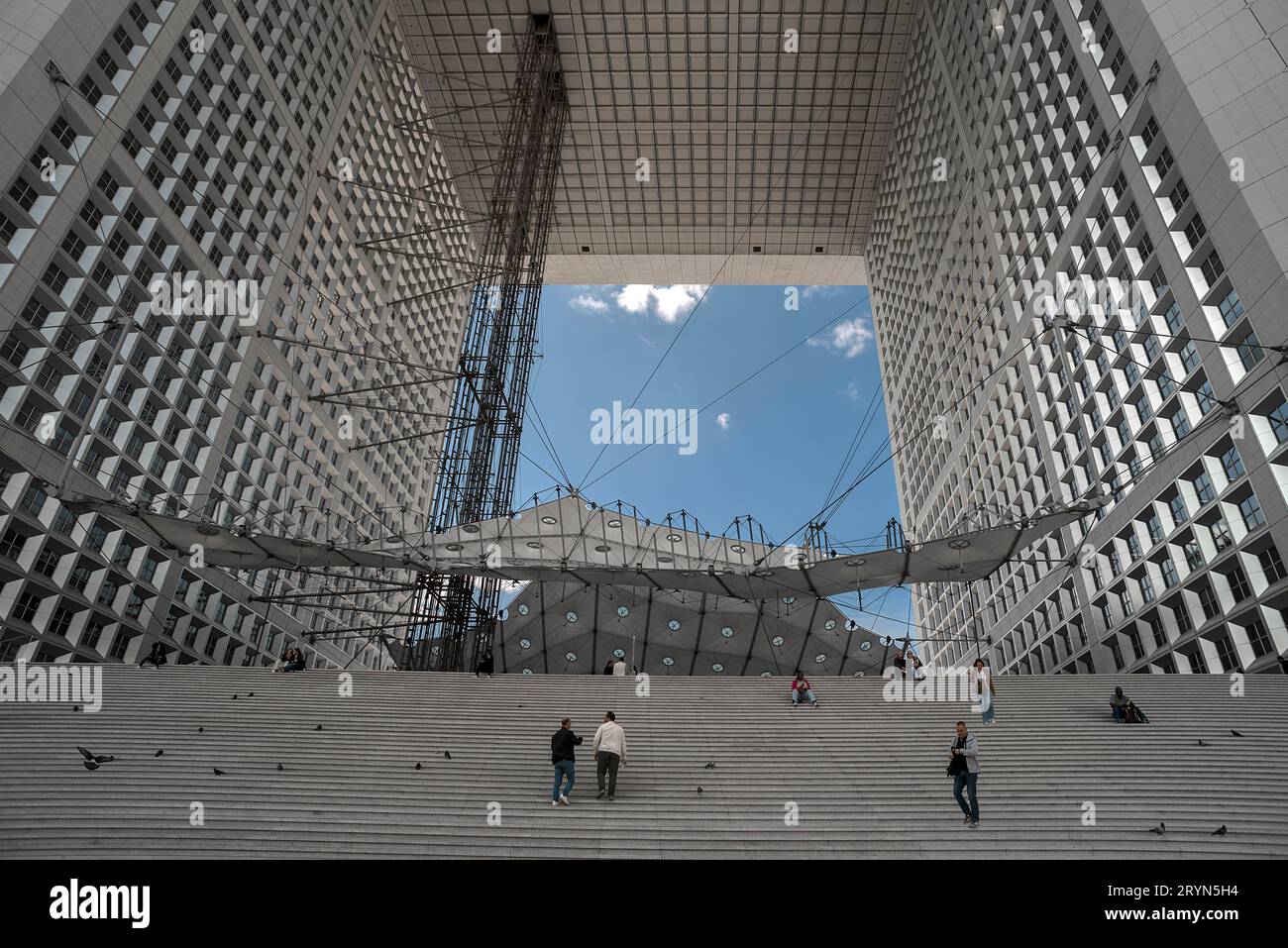 Detail of the Grand Arche in the new La Defence high rise district