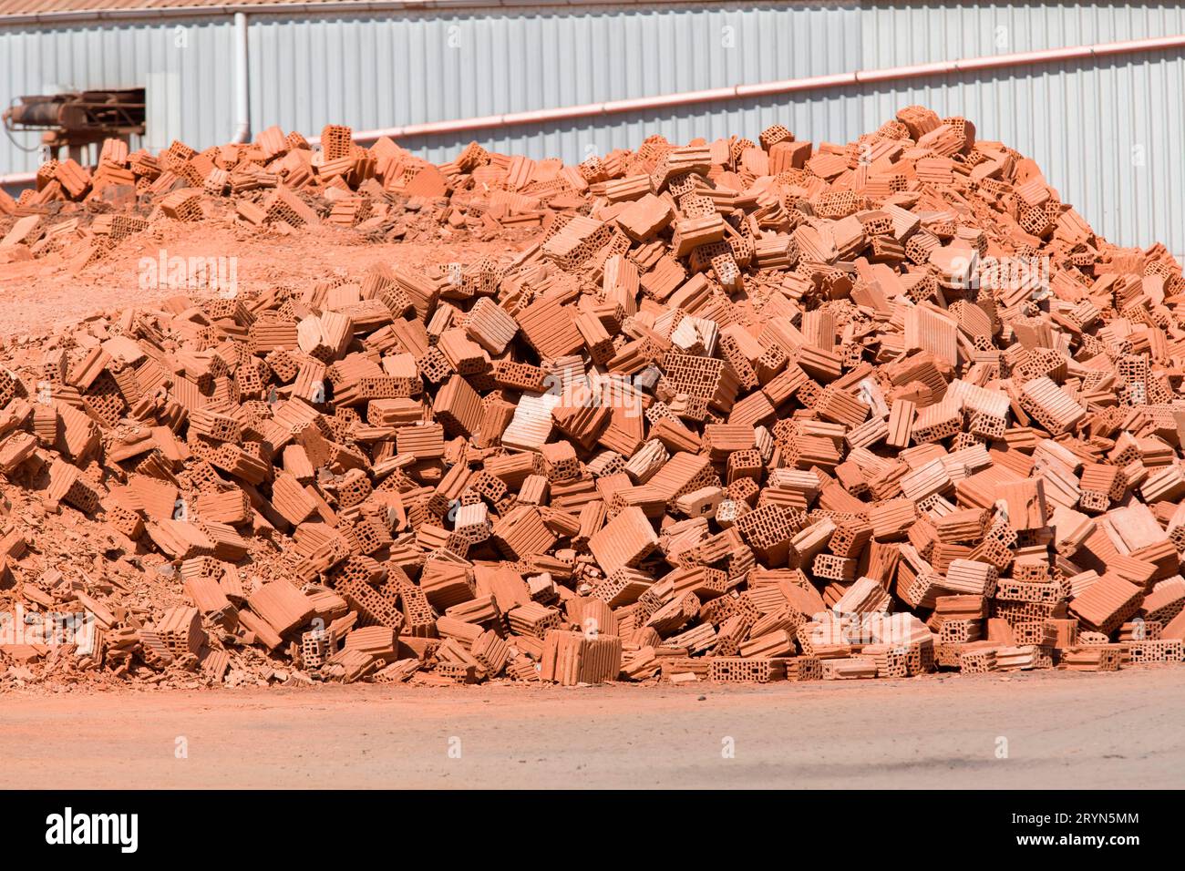 Brick rubble Stock Photo