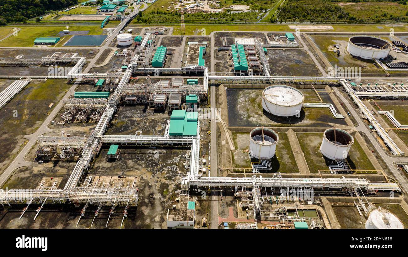 Oil terminal is industrial facility for storage of oil and