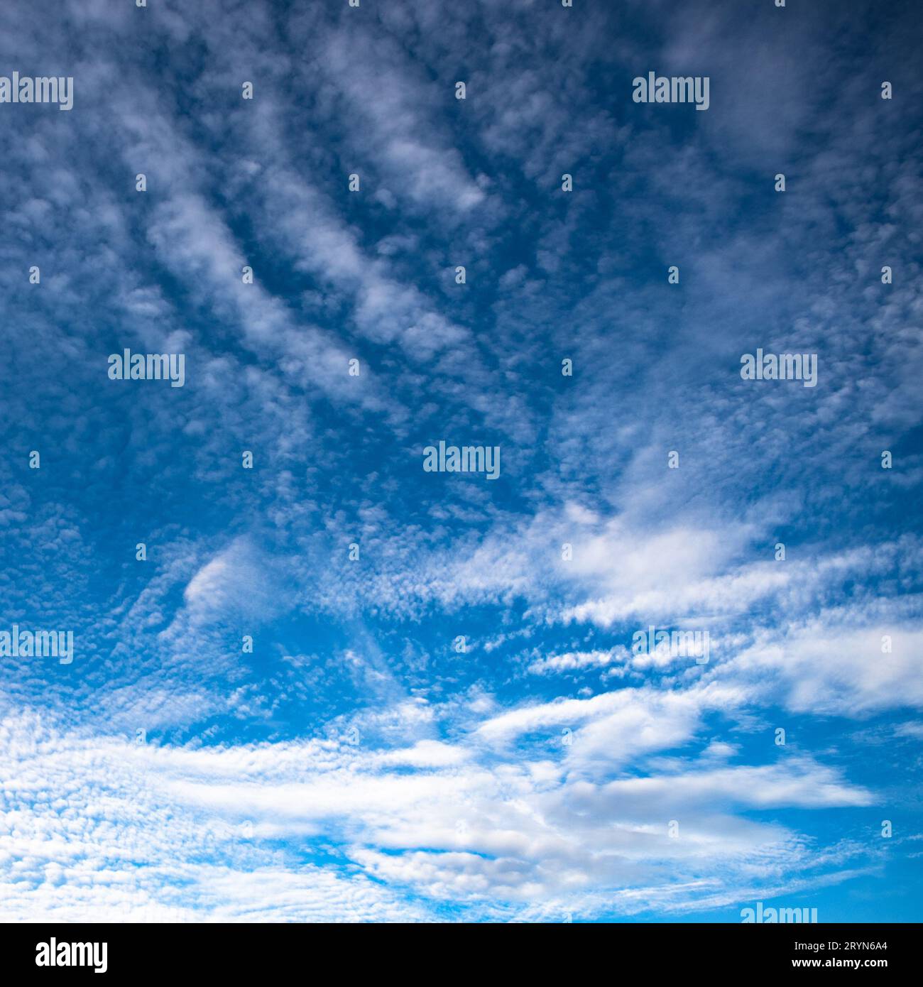 Highly detailed blue cloudy sky background Stock Photo