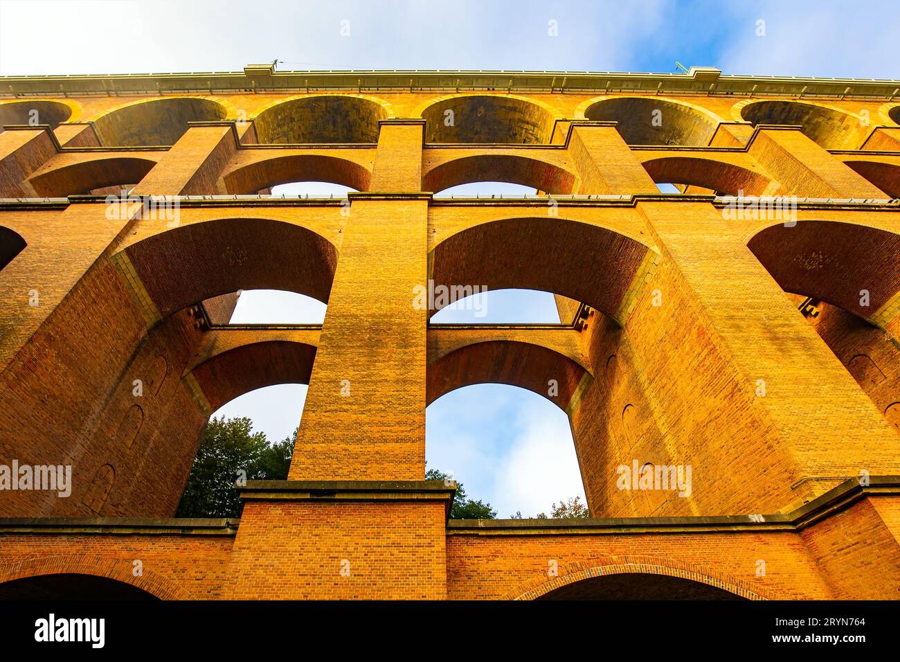 The Goltzsch Viaduct is the largest red brick viaduct in the world