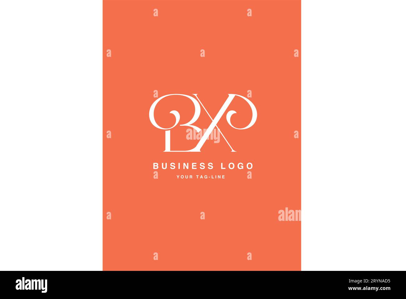 BX, XB, Abstract Letters Logo Monogram Stock Vector