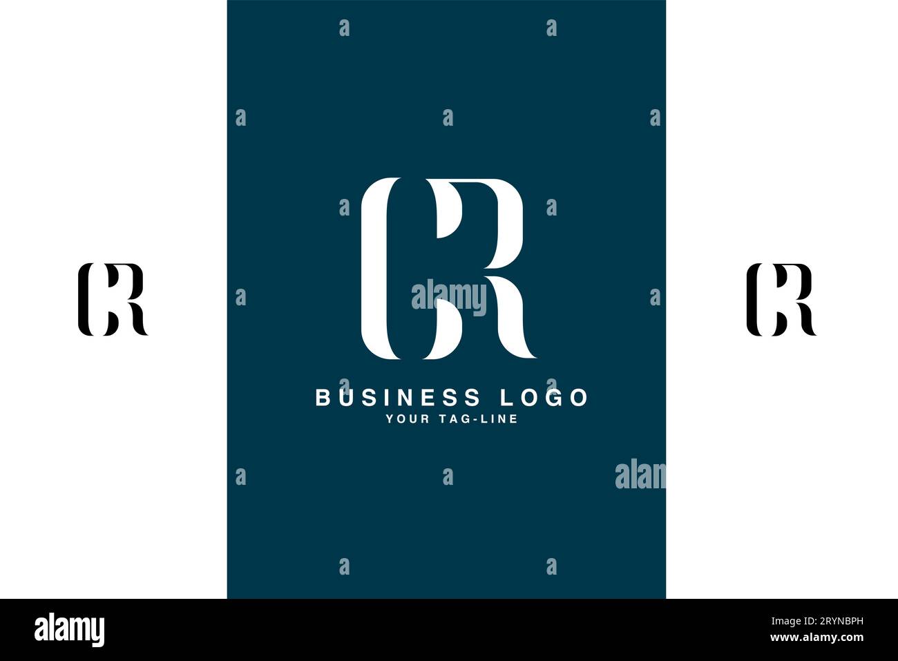 CR, RC, Abstract Letters Logo Monogram Stock Vector