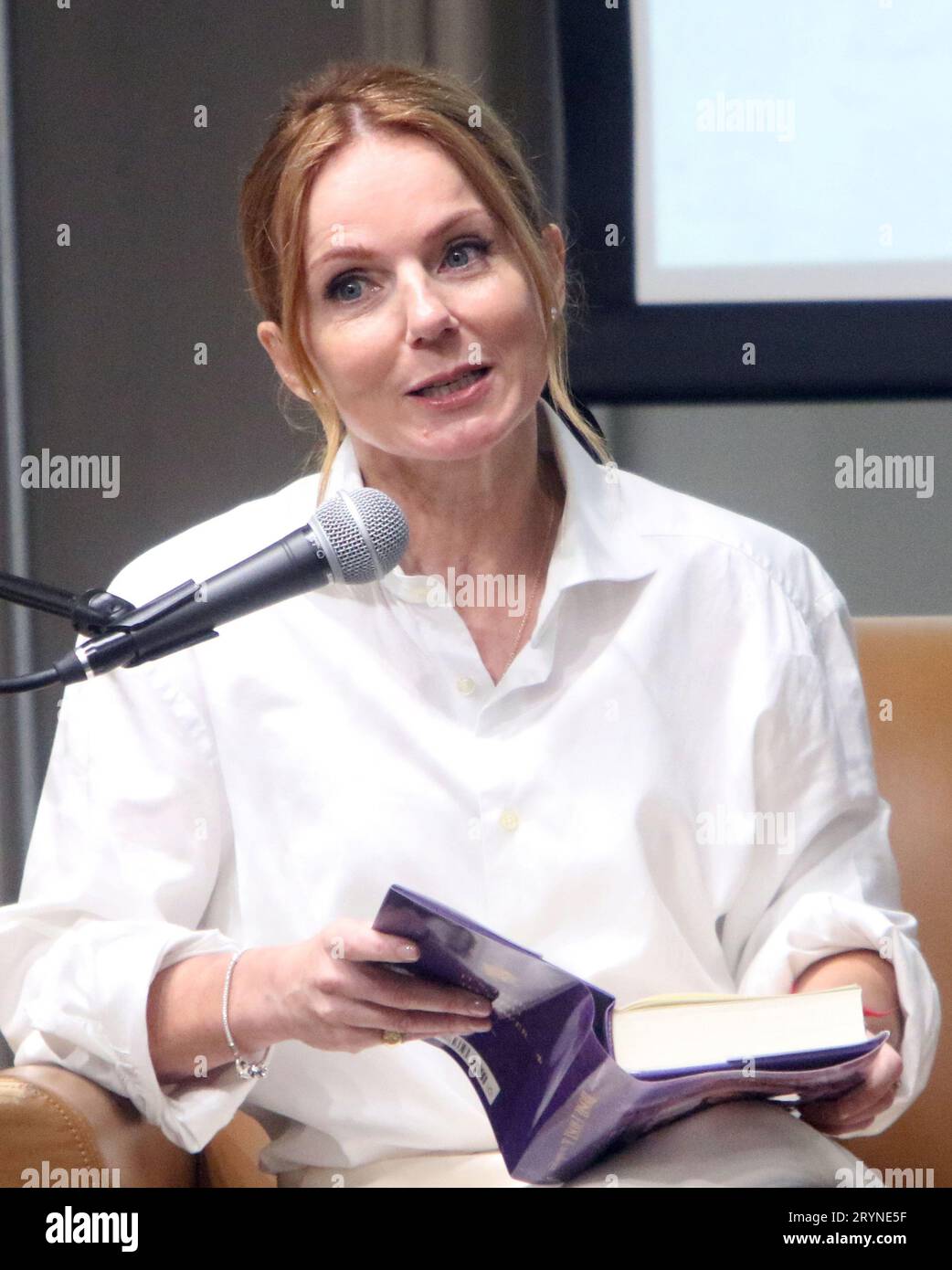 New York, NY, USA. 1st Oct, 2023. Geri Halliwell-Horner signing and