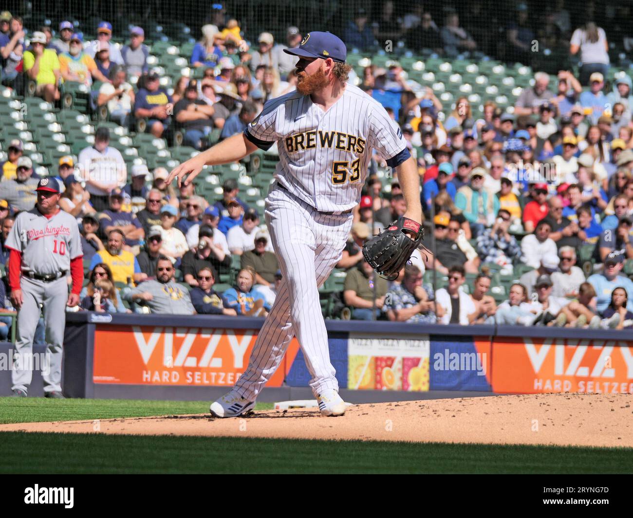 Milwaukee, WI USA; Milwaukee Brewers starting pitcher Brandon Woodruff