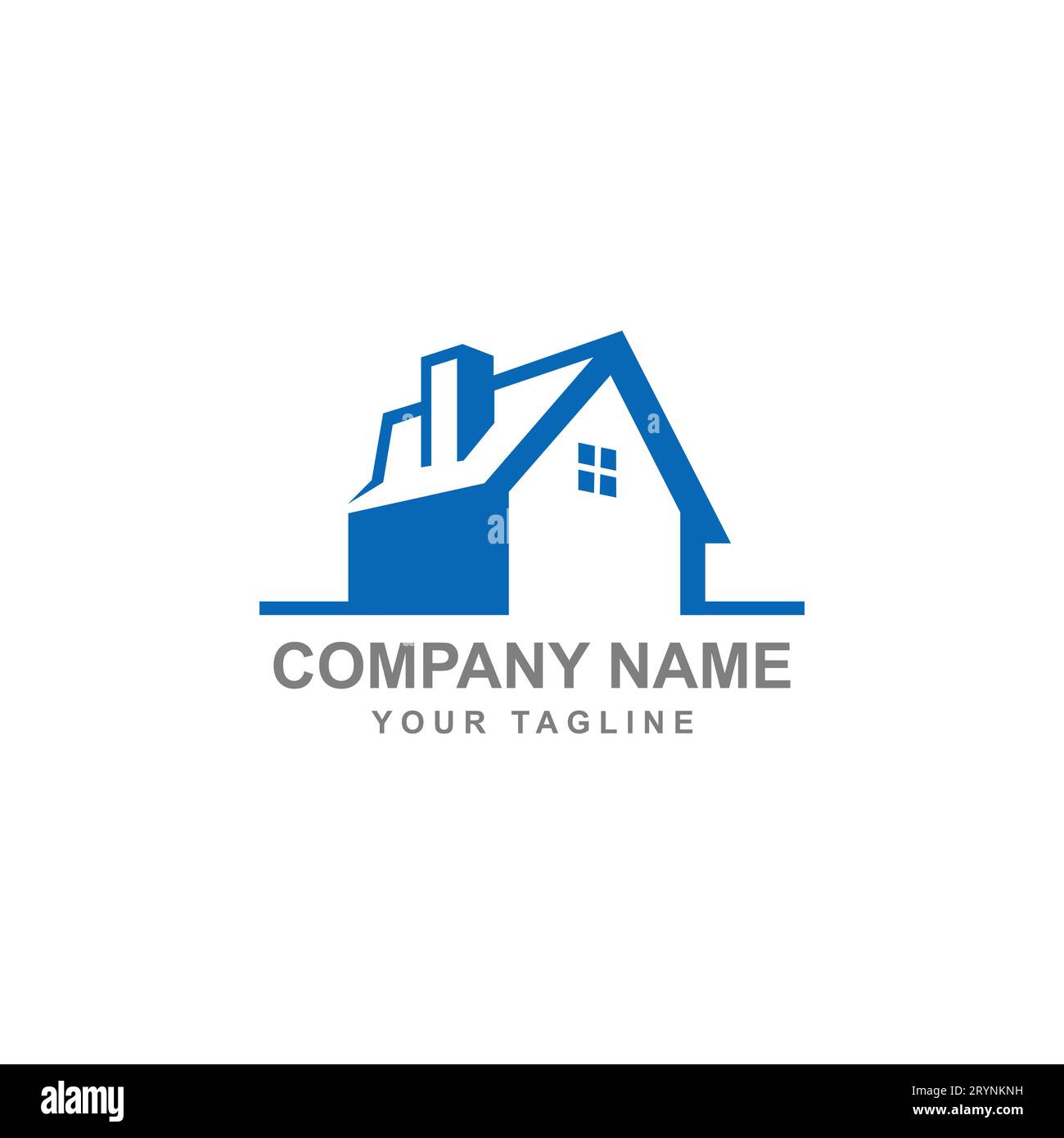 Flat Vector home Logo Design Template Element for Construction Architecture Building Logos.EPS 10 Stock Vector