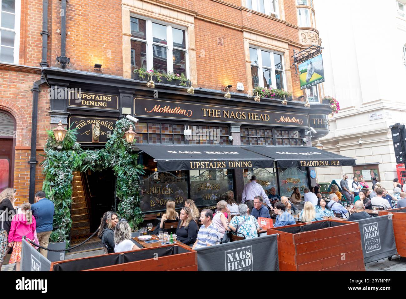 London pub,The Nags Head public house in Covent Garden,England,UK,2023 Stock Photo