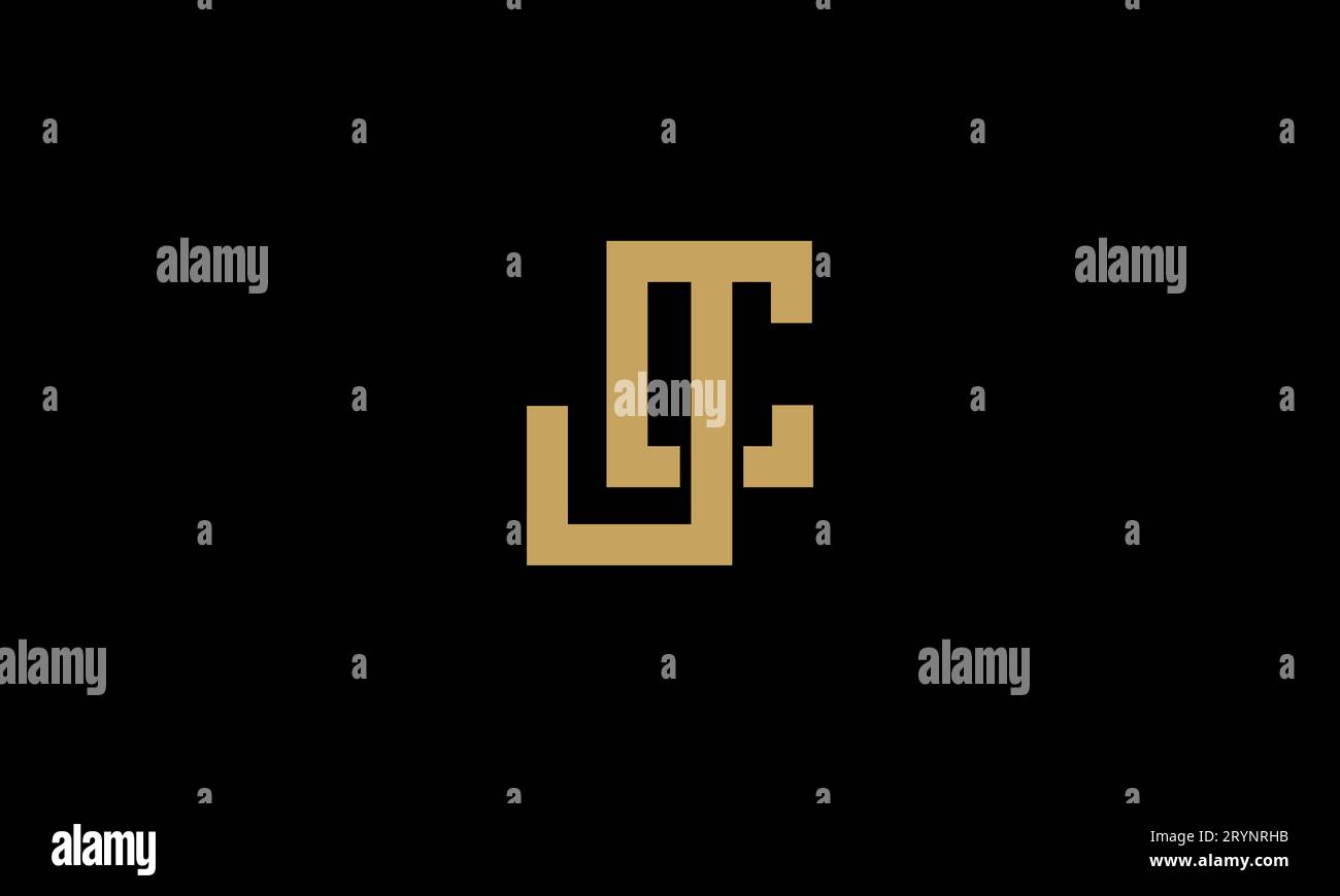 CJ, JC, Abstract Letters Logo Monogram Stock Vector