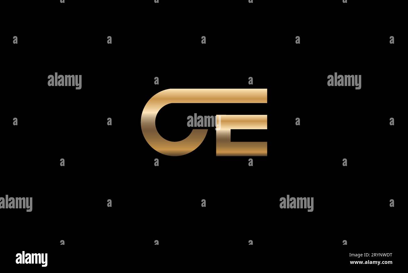 CE, EC, Abstract letters Logo monogram Stock Vector