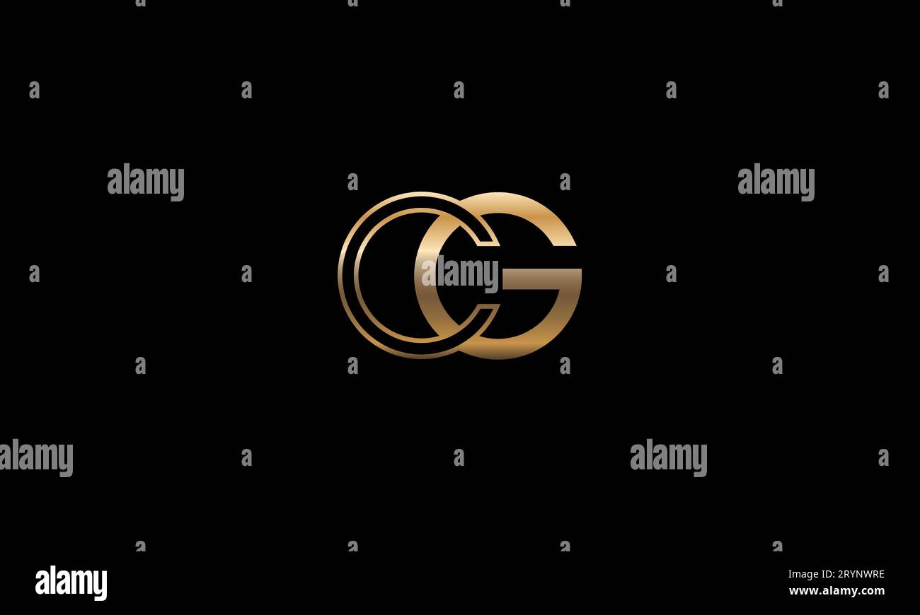 CG, GC, Abstract Letters Logo Monogram Stock Vector