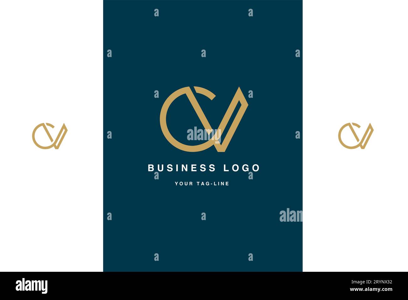 CV, VC, Abstract Letters Logo Monogram Stock Vector