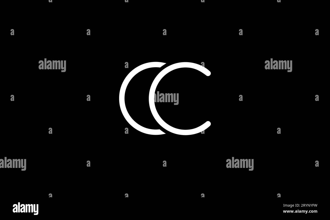 C, CC, Abstract letters Logo Monogram Stock Vector