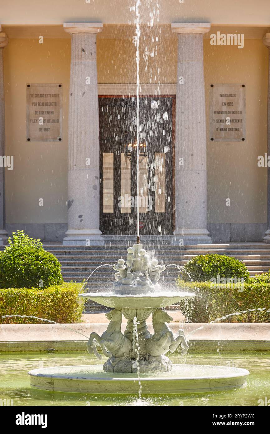 Historic Vista Alegre garden palace. New palace entrance. Madrid, Spain Stock Photo