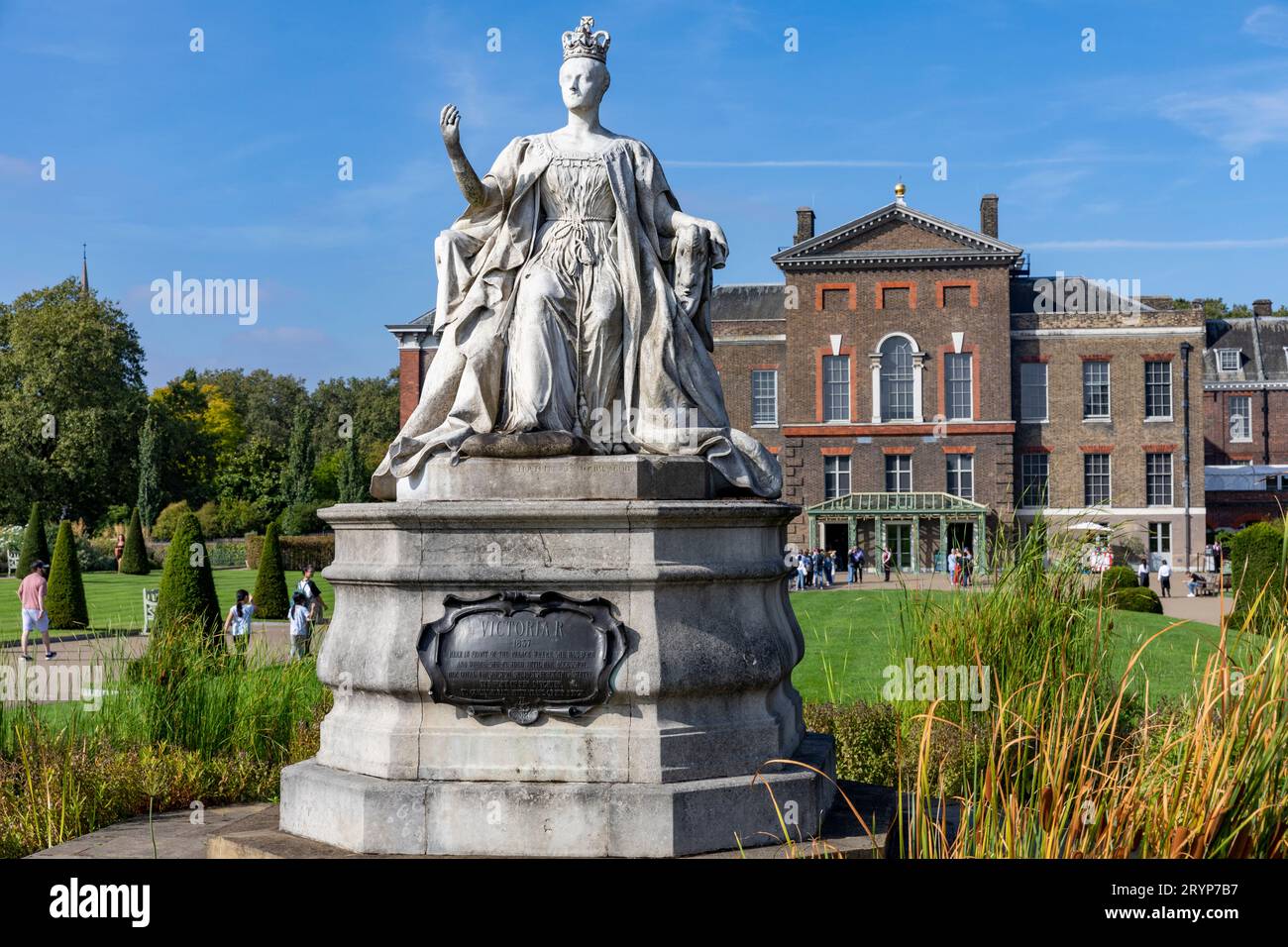 Queen Victoria statue outside Kensington Palace, sculpted by her fourth daughter Princess Louise