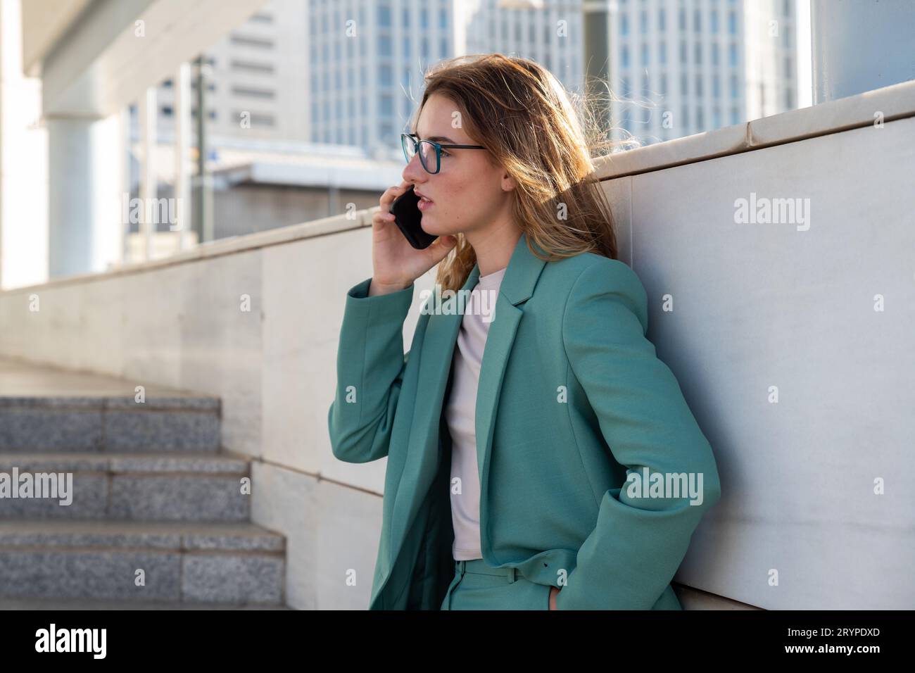 Business woman in office talking hi-res stock photography and images ...