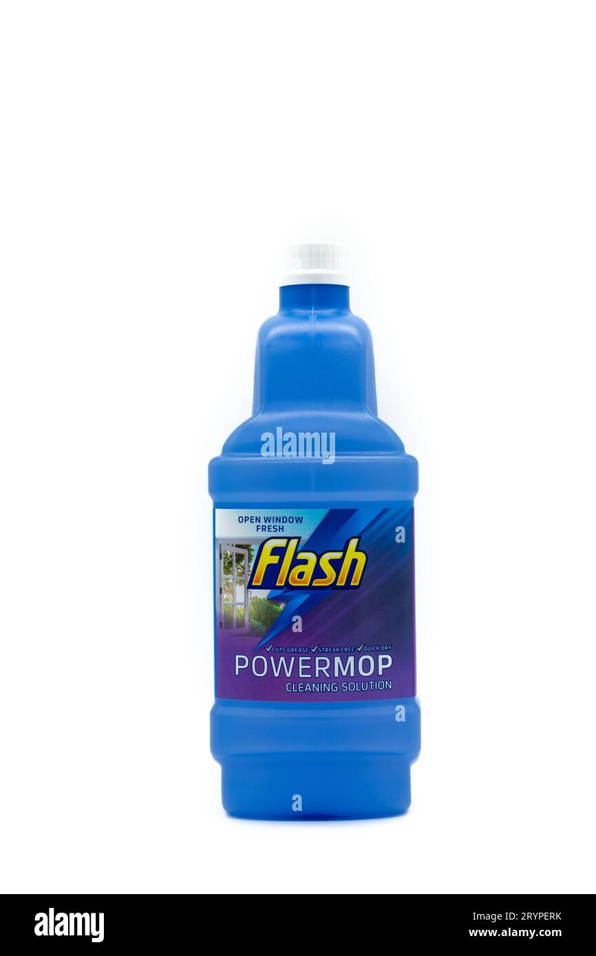 Irvine, Scotland, UKJuly 21, 2023 Flash branded power mop cleaning