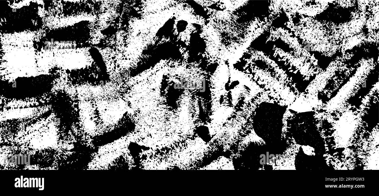 Gritty sand noise overlay, vintage grunge pattern on grainy background. Vector graphic with grunge texture, distressed black and white elements. Distr Stock Vector