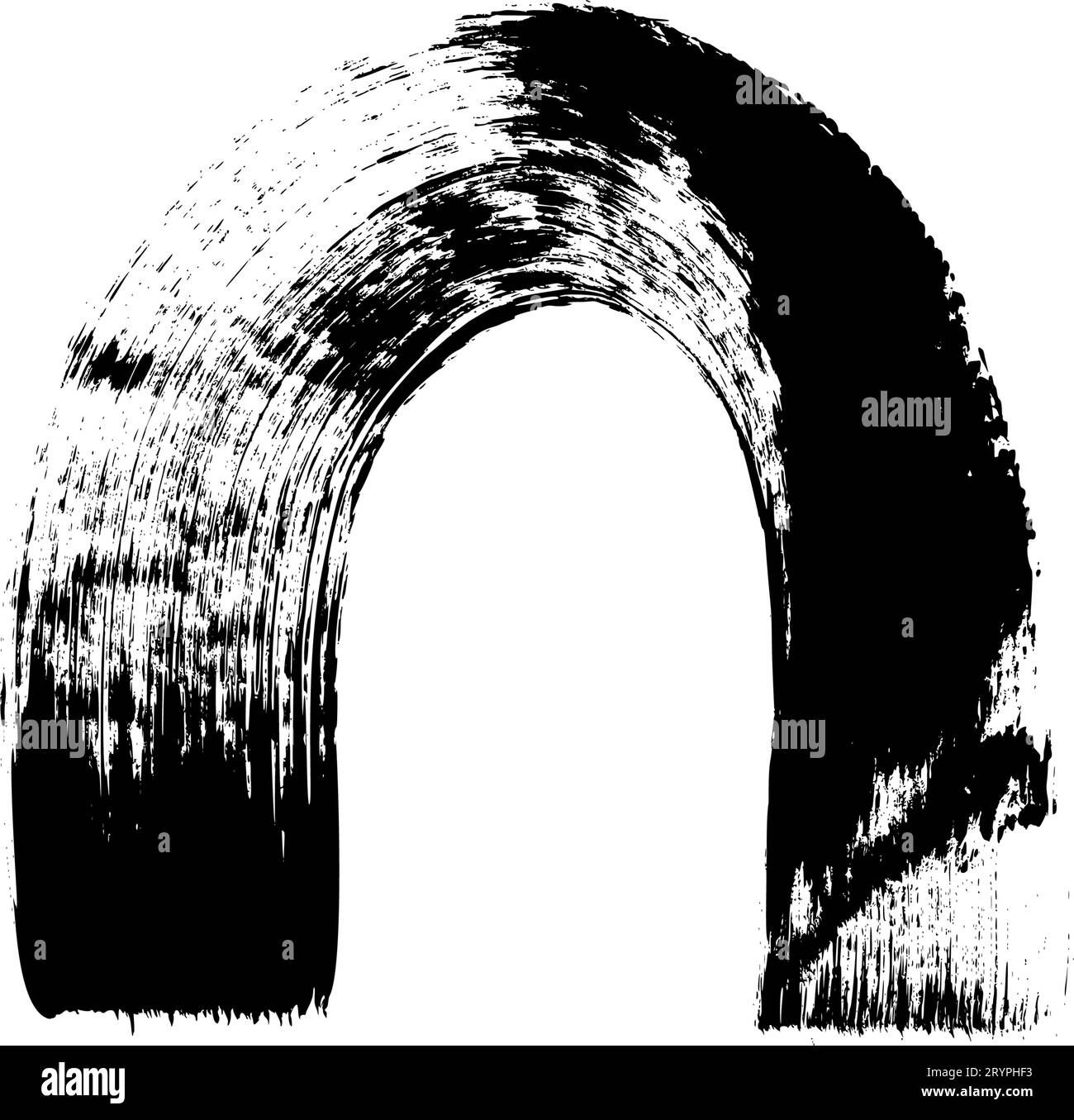 Textured brush strokes with ink splatters, grunge calligraphy effects. Paintbrush lines. Flat