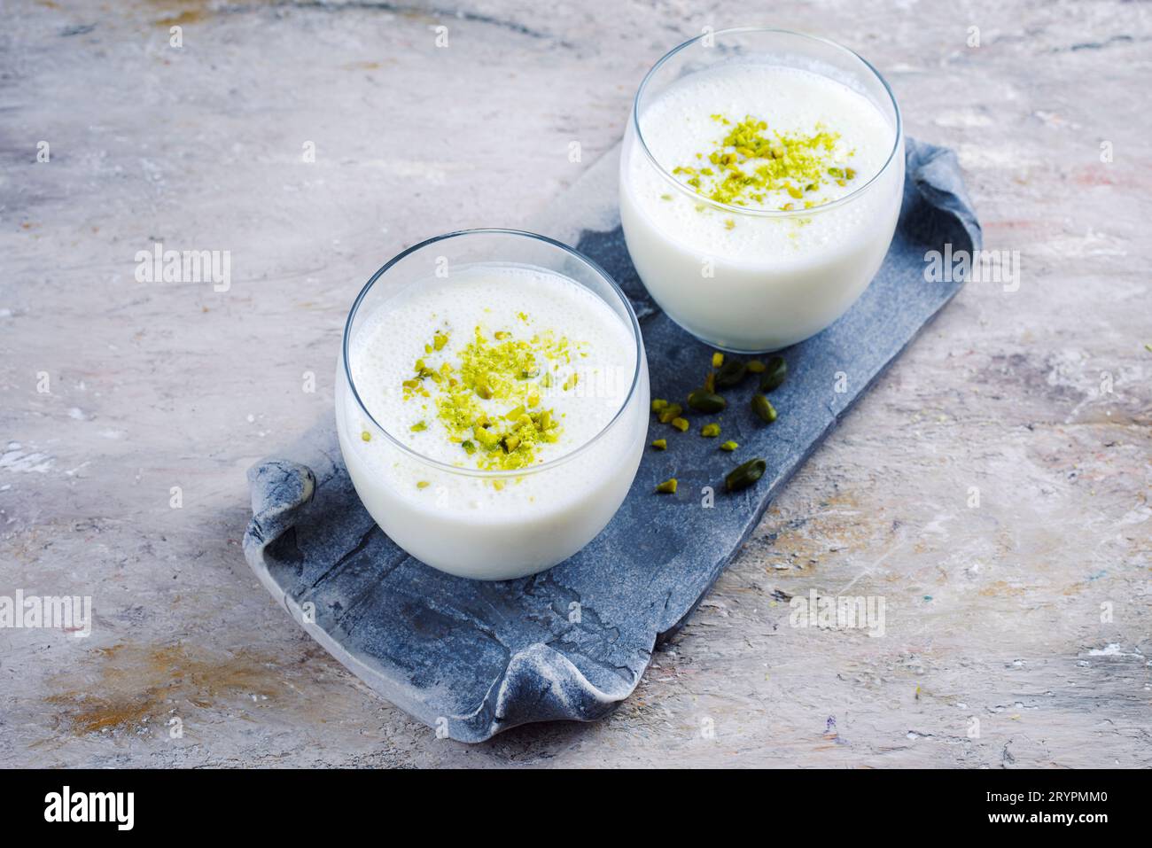 Traditional Indian lime lassi drink with dahi yogurt Stock Photo Alamy