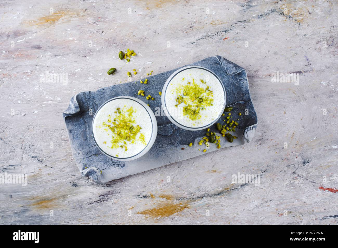 Traditional Indian lime lassi drink with dahi yogurt Stock Photo Alamy