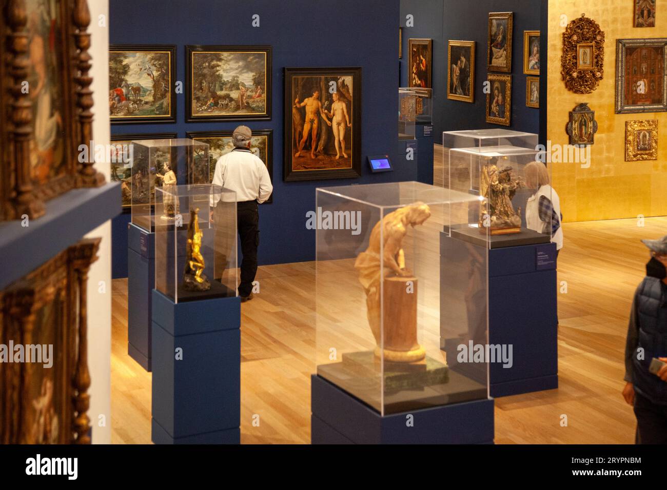 Gallery Room with Religious Works at Museo Soumaya in Mexcio City, Mexico Stock Photo