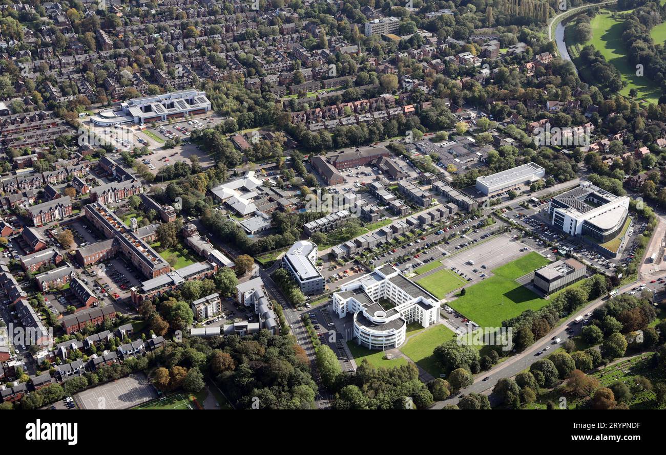 aerial view of West Didsbury in Manchester Stock Photo Alamy