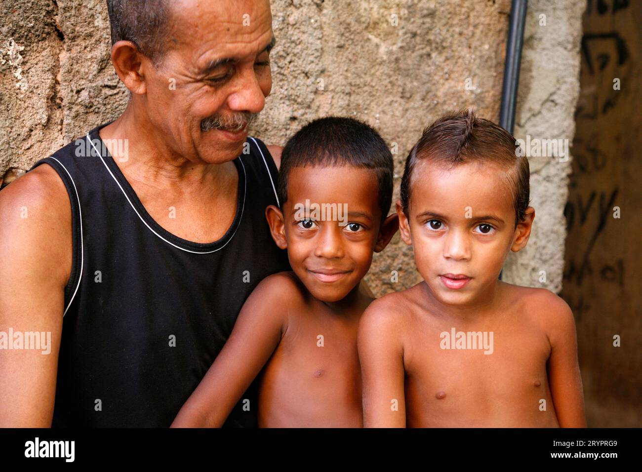 People at Rocinha favela, Rio de Janeiro, Brazil. Stock Photo