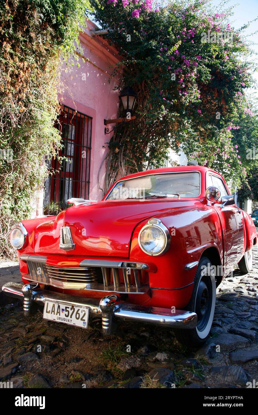vintage car in Uruguay Stock Photo