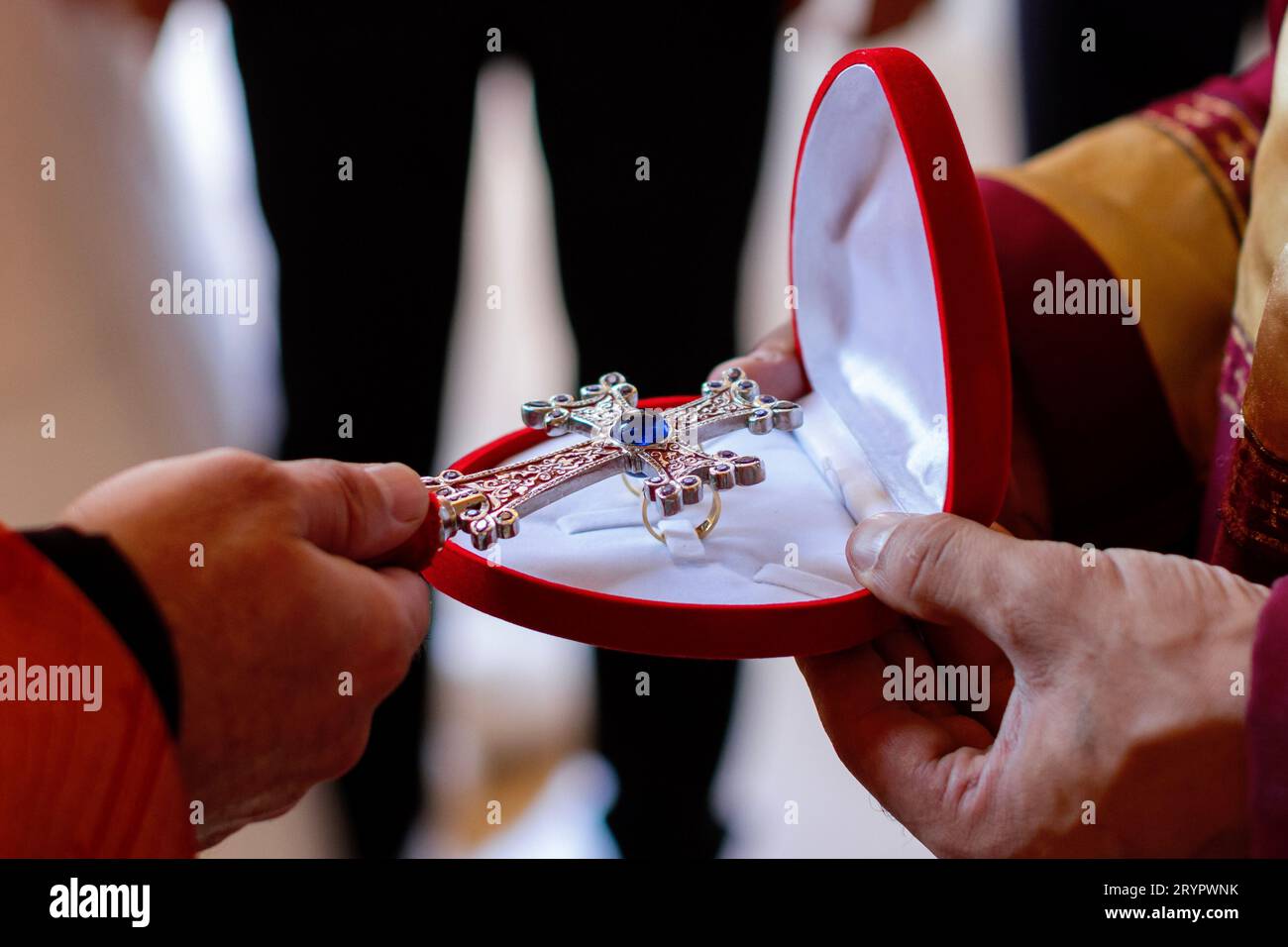 Blessing wedding rings hi-res stock photography and images - Alamy