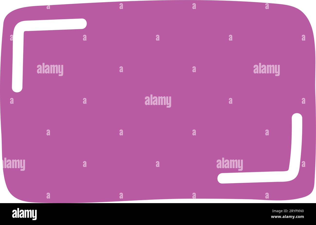Rectangle pink frame line. square shape outline on hand draw style ...