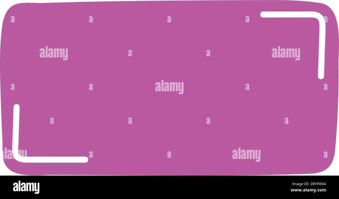 Rectangle pink frame line. square shape outline on hand draw style ...